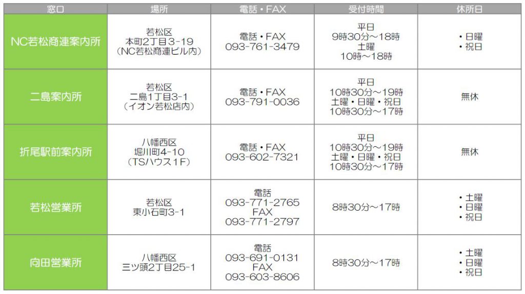 若松 営業 所 オファー バス